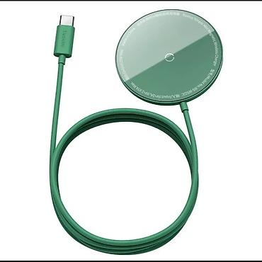 usb iphone: Baseus Simple Mini Magnetic 15W Simsiz Şarj Cihazı Maqnit dəstəkli — 1