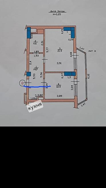 Продажа квартир: 2 комнаты, 60 м², Золотой квадрат Элитка, 3 этаж — 9