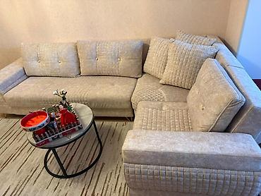 Divanlar: Künc divan 600 manat 2 aydır alınıb (1400 manata) ölçü 3.20 *2 yə — 1