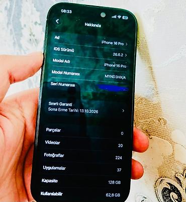 fake iphone 16 pro max: IPhone 16 Pro, 128 GB, Black Titanium, Face ID — 5