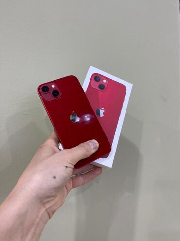 IPhone 13, Б/у, 128 ГБ, Красный, Коробка, 87 %