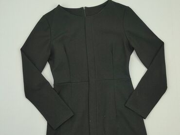 czarna sukienki długi rękaw: Dress, S (EU 36), condition - Good