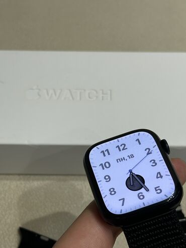 apple watch 6 цена в бишкеке: Продаю Apple Watch 7 45mm⌚️ Цвет черный🖤 состояние идеальное✅ Айклауд