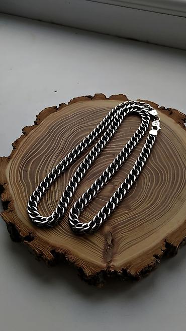 Серебряные цепочки: Серебряная цепь 60 грамм 58 см Ручная работа Изготовлен под Заказ — 30