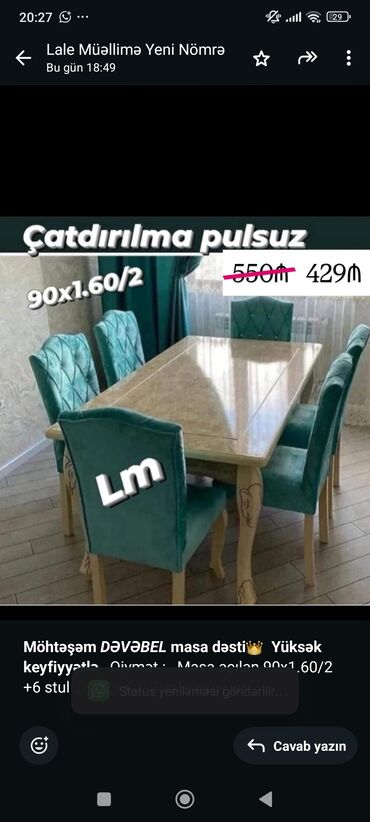 стол раскладной деревянный: Dördbucaq masa, Qonaq otağı üçün, 6 nəfər, Açılan, Zəmanətsiz