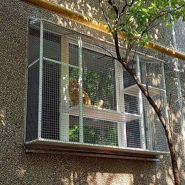 Qəfəslər: Pəncərə üçün “catio” – pişiklər üçün açıq, təhlükəsiz balkon-kafes - — 3