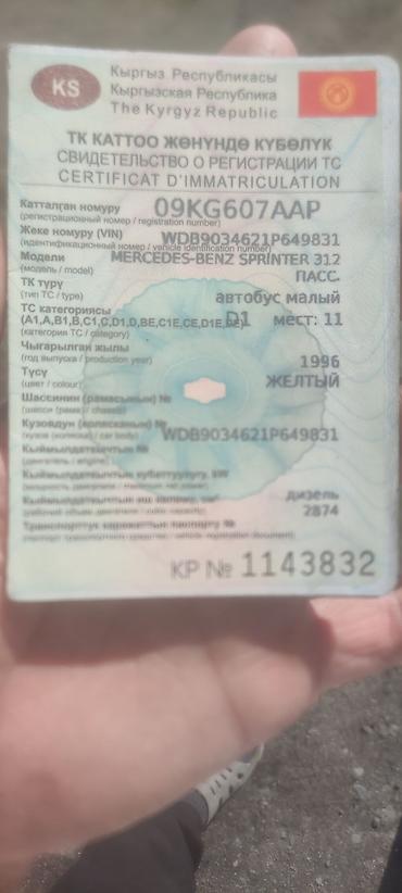 63 amg: Автобус, Mercedes-Benz, 1996 г., 2.9 л, до 15 мест — 2