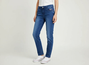 srebrne jeansy: Jeansy damskie, rozmiar M
