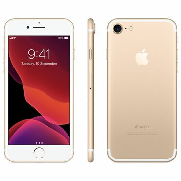 Apple iPhone: IPhone 7, Б/у, 128 ГБ, Золотой, Зарядное устройство, Чехол, Кабель, 100 %