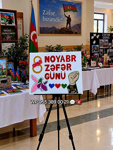 bayraq satisi bakida: Bayraq gülləri. Şəkilləri çevirin zəhmət olmasa. Zəfər günü tablosu — 1