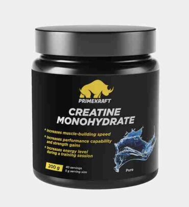 протеиновый: Creatine prime Kraft monohydrate(креатин моногидрат) 200гр, 40