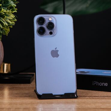 Apple iPhone: IPhone 13 Pro, 128 GB, Sierra Blue, Zəmanət, Simsiz şarj, Face ID