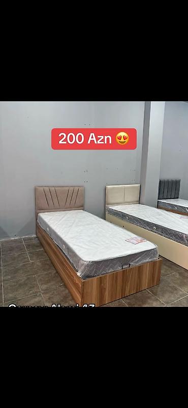 masinli kravat: Tək nəfərlik çarpayı + döşək dəsti - Ölçü: təxmini 90x190 sm (tək — 1