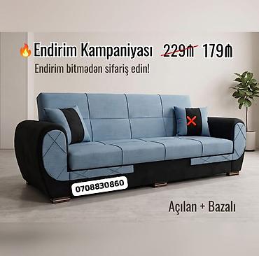 Açılan və bazalı divan - Funksional mexanizm: asanlıqla açılıb rahat