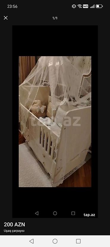 Beşiklər: Oğlan və qız üçün, İşlənmiş, Beşik, Dəst ilə, Matras ilə, Yellənmə mexanizmi ilə — 1