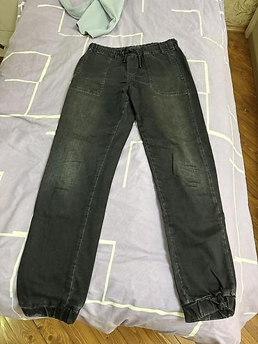 boyuk mişkalar: Qara rəngli jogger-stil şalvar - Model: Jogger/kargo üslubunda — 1