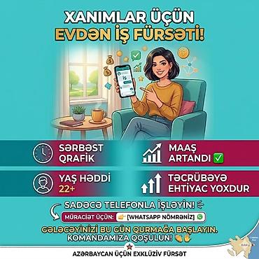 is axtariram bag evinde: Marketoloq tələb olunur, 30-45 yaş, Təcrübəsiz — 1