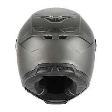 strom swm 300: Integralna moto kaciga – tamno siva, aerodinamičnog sportskog dizajna — 8