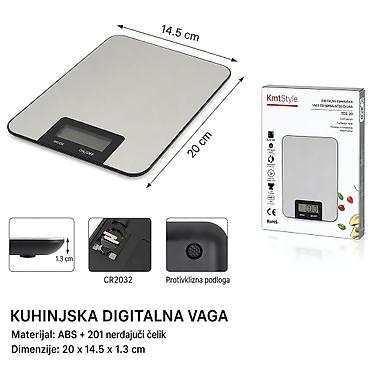 KMT Nerđajući čelik kuhinjska elektronska vaga 2406833-A Digitalna na lalafo.rs KMT Nerđajući čelik kuhinjska elektronska vaga 2406833-A Digitalna