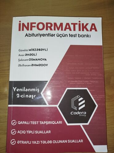 informatika 10 cu sinif derslik: Yeni 2025 nəşri olan İnformatikadan test bankı təzə alınıb sadəcə uşaq