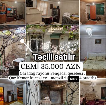 ev alqi satqisi sumqayit heyet evleri: Пос. Сангачал 4 комнаты, 60 м², Нет кредита, Средний ремонт