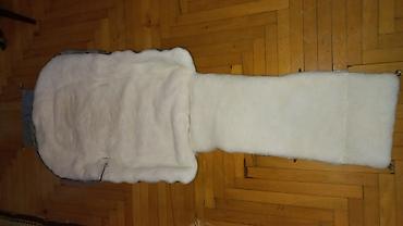 Uşaq dünyası: Uşaq arabası üçün qış ayaq torbası (footmuff) - Rəng: boz (xarici — 2