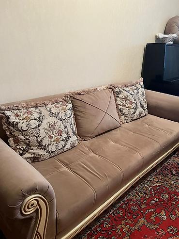 Mebel: Qonaq otağı üçün, İşlənmiş, Açılan, Dördbucaq masa, 6 stul — 2