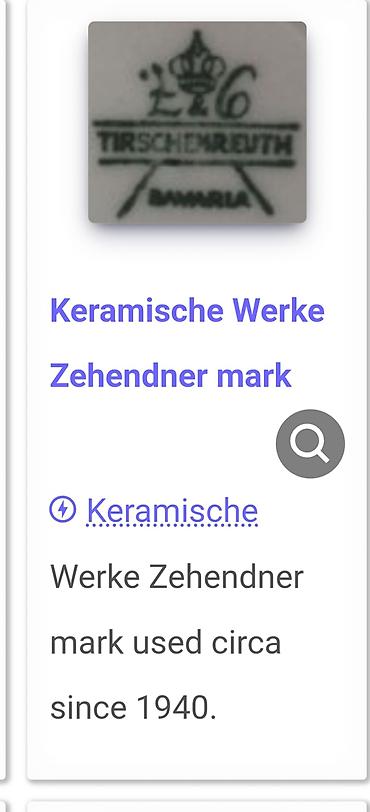 forma ideale predsoblja: Tanjir za na zid 1940g+ Bavaria Tirschenreith porcelan. Tanjir — 3