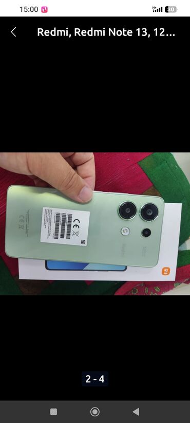 телефон redmi 12: Redmi, Redmi Note 13, 256 ГБ, цвет - Зеленый