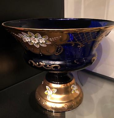qozlu gilas murebbesi: Original Çexiya istehsalı bohemia meyvə qabı. İstifadə olunmayıb, heç — 3