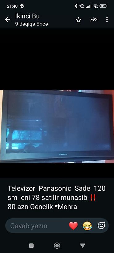 TV və video: Panasonic televizor - Ekran ölçüsü: təxminən 120 sm diaqonal - Eni — 1