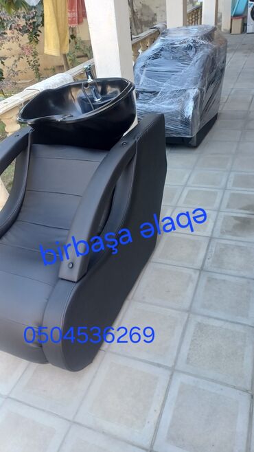 Salon, tibbi mebel dəsti: Gözəllik salonu üçün mebel dəsti Tərkib: - Saç yuma stolu: qara — 3