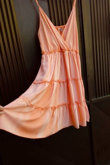 kućne haljine na preklop: S (EU 36), bоја - Narandžasta, Drugi stil, Na bretele