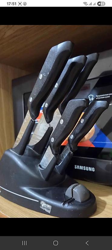 bicağ: Mətbəx bıçaqları dəsti və itiləmə bazası - Brend: Tefal Samourai — 3