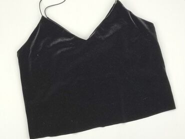 czarne bluzki w białe kropki: Top Bershka, M, stan - Bardzo dobry