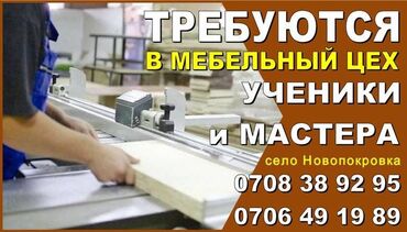 нужен плотник в Кыргызстан | ДРУГИЕ СТРОЙУСЛУГИ: Плотник, мебельщик. С опытом. Полный рабочий день