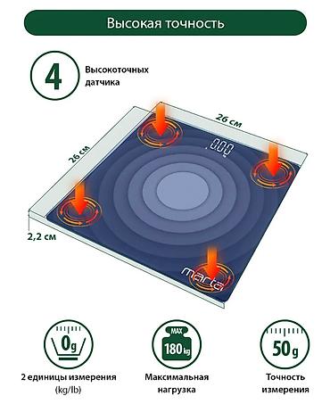 Напольные весы: Напольные весы B-Well, Электронные, Стекло, 180 кг — 5