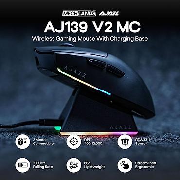 asus tuf dash: AJAZZ AJ139 V2 MC – şarj bazalı simsiz oyun siçanı Xüsusiyyətlər: - 3 — 2