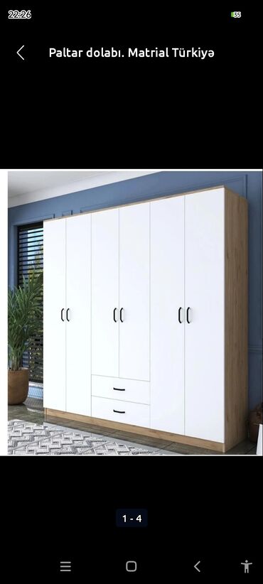 Dolablar: Açılan, 4 qapılı Düz dolab, Şifonyer, Türkiyə — 4