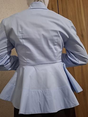 light blue: Блузка, Классическая модель, Хлопок, Однотонный — 5