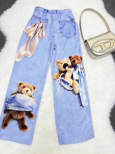 Pantalone: ❤️Ženske široke pantalone sa printom medvedića
✅2400 din — 8