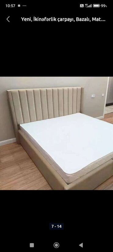 Yataq otağı dəstləri: İkinəfərlik çarpayı, Bazalı, Matras ilə