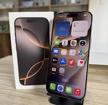 iphone x irshad telecom: IPhone 16 Pro, 256 GB, Desert Titanium, Zəmanət, Simsiz şarj, Face ID — 2