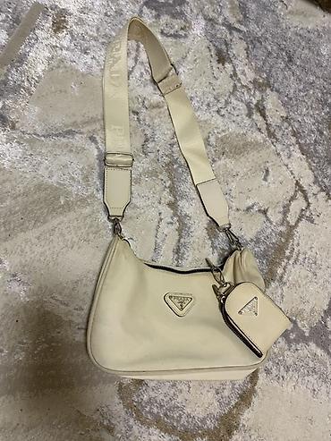 aypara: Prada bej çiyin çantası – mini əlavə pulqabı ilə - Rəng: açıq — 2