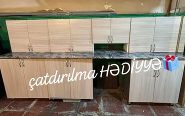 mətbəx mebeli qiymətləri: *YENİ MƏTBƏX mebeli :-TƏCİLİ SATILIR*‼️ QİYMƏT:-430₼ ÖLÇÜ:-3