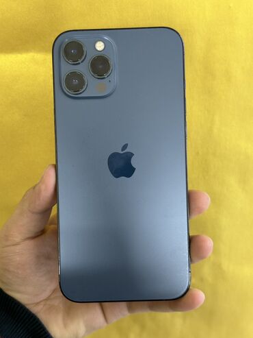 айфон 12 про цена в бишкеке бу: IPhone 12 Pro Max, Колдонулган, 256 ГБ, Көк, Каптама, Куту, 95 %