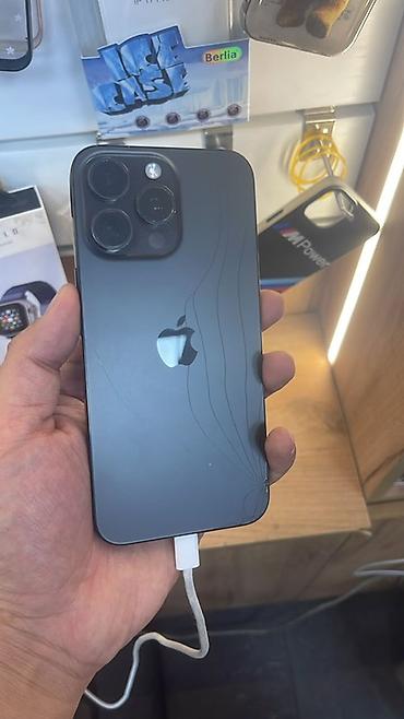 aifon 15: IPhone 15 Pro Max, Б/у, 512 ГБ, Black Titanium, Кабель, 84 % — 1