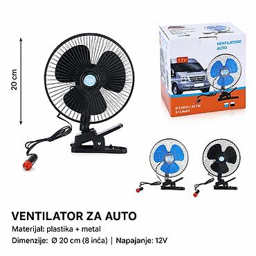 KMT Auto električni ventilator 8 inča sa postoljem 12V Opis: -