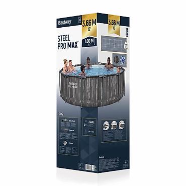 конный: Каркасный бассейн Bestway Steel Pro MAX 366×100 см - Объем: 9150 л - — 4