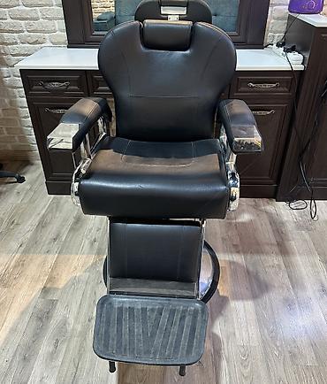 Salon, tibbi kreslolar: Peşəkar bərbər/kosmetologiya kreslosu - Rəng: qara - Material: yumşaq — 3